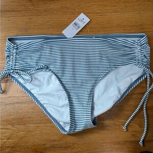 LOFT Beach Blue and White Bikini Bottom